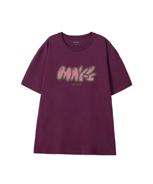 MAKEITTO（メイキット）の「[MAKE] CREW NECK TEE_WINE（Tシャツ/カットソー・メンズ・その他・MEDIUM/LARGE/X-LARGE/XX-LARGE）」の2枚目の写真