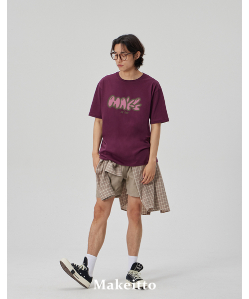 MAKEITTO（メイキット）の「[MAKE] CREW NECK TEE_WINE（Tシャツ/カットソー・メンズ・その他・MEDIUM/LARGE/X-LARGE/XX-LARGE）」の4枚目の写真