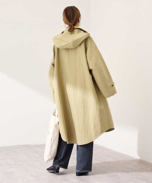 FRAMeWORK(フレームワーク)の「ポンチョコート(その他アウター・レディース・ネイビー/ベージュ・38/36)」の10枚目の写真