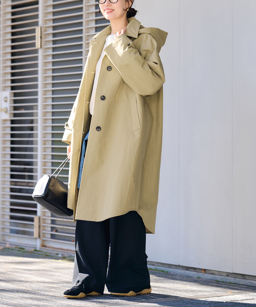 FRAMeWORK(フレームワーク)の「ポンチョコート(その他アウター・レディース・ネイビー/ベージュ・38/36)」の13枚目の写真