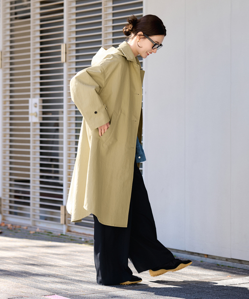 FRAMeWORK(フレームワーク)の「ポンチョコート(その他アウター・レディース・ネイビー/ベージュ・38/36)」の14枚目の写真