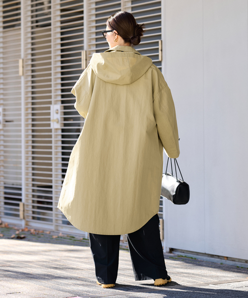 FRAMeWORK(フレームワーク)の「ポンチョコート(その他アウター・レディース・ネイビー/ベージュ・38/36)」の15枚目の写真