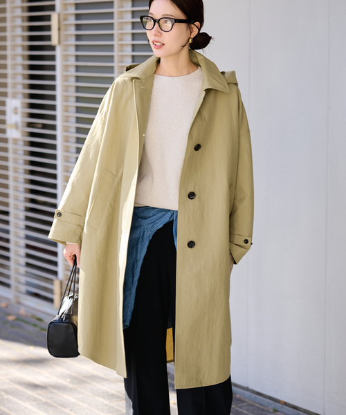 FRAMeWORK(フレームワーク)の「ポンチョコート(その他アウター・レディース・ネイビー/ベージュ・38/36)」の16枚目の写真