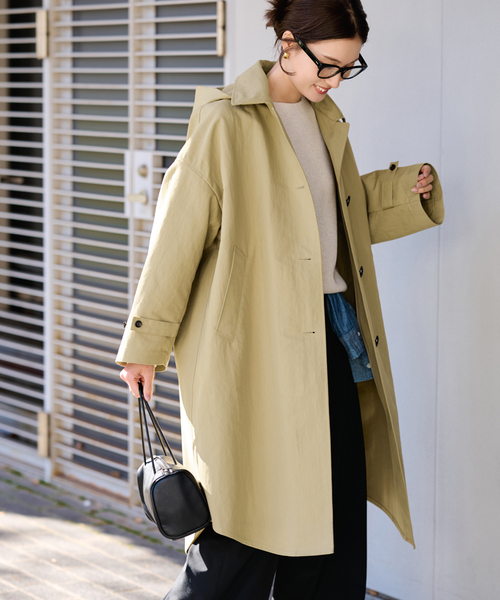 FRAMeWORK(フレームワーク)の「ポンチョコート(その他アウター・レディース・ネイビー/ベージュ・38/36)」の18枚目の写真