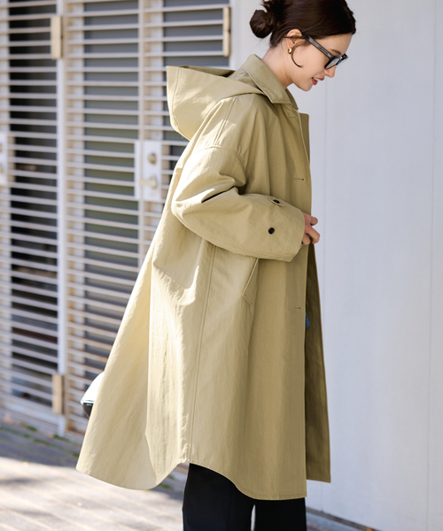 FRAMeWORK(フレームワーク)の「ポンチョコート(その他アウター・レディース・ネイビー/ベージュ・38/36)」の19枚目の写真