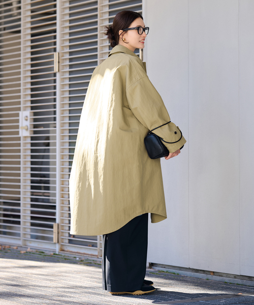 FRAMeWORK(フレームワーク)の「ポンチョコート(その他アウター・レディース・ネイビー/ベージュ・38/36)」の21枚目の写真