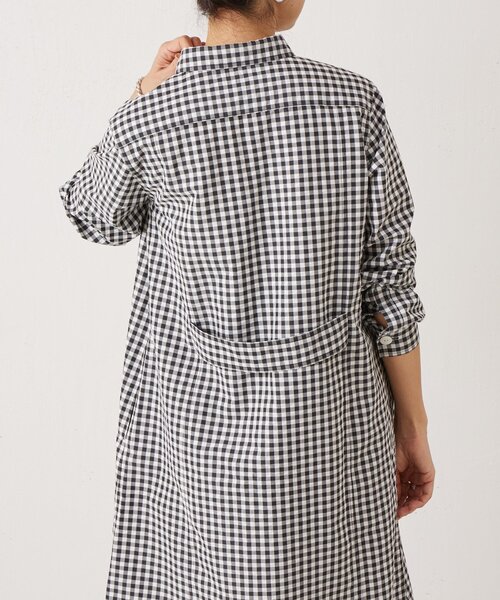 BEARDSLEY（ビアズリー）の「ギンガムシャツワンピ（ワンピース・レディース・ブラック・FREE）」の5枚目の写真
