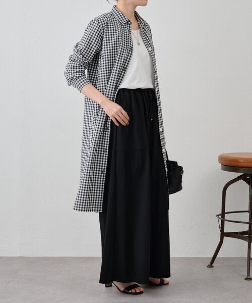 BEARDSLEY（ビアズリー）の「ギンガムシャツワンピ（ワンピース・レディース・ブラック・FREE）」の10枚目の写真