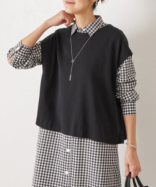 BEARDSLEY（ビアズリー）の「ギンガムシャツワンピ（ワンピース・レディース・ブラック・FREE）」の14枚目の写真