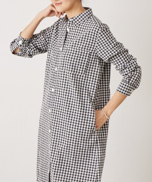 BEARDSLEY（ビアズリー）の「ギンガムシャツワンピ（ワンピース・レディース・ブラック・FREE）」の16枚目の写真