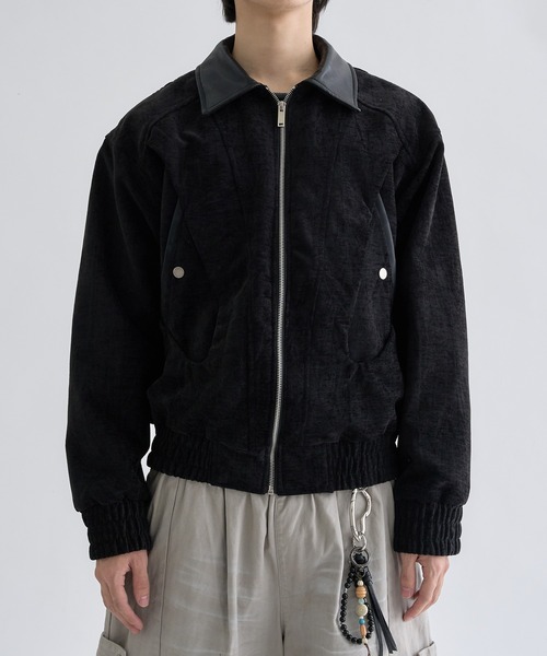 EPNK(イーピーエヌケー)の「Fake leather suede flight Jaket / フェイクレザースエードフライトジャケット(ブルゾン・メンズ・ブラウン/ブラック・MEDIUM/LARGE)」の1枚目の写真