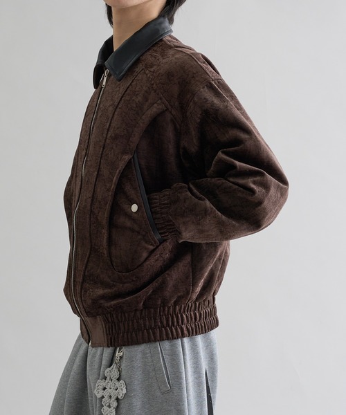 EPNK(イーピーエヌケー)の「Fake leather suede flight Jaket / フェイクレザースエードフライトジャケット(ブルゾン・メンズ・ブラウン/ブラック・MEDIUM/LARGE)」の19枚目の写真