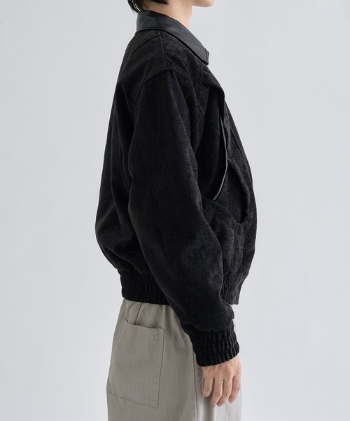 EPNK(イーピーエヌケー)の「Fake leather suede flight Jaket / フェイクレザースエードフライトジャケット(ブルゾン・メンズ・ブラウン/ブラック・MEDIUM/LARGE)」の6枚目の写真