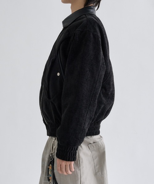 EPNK(イーピーエヌケー)の「Fake leather suede flight Jaket / フェイクレザースエードフライトジャケット(ブルゾン・メンズ・ブラウン/ブラック・MEDIUM/LARGE)」の8枚目の写真