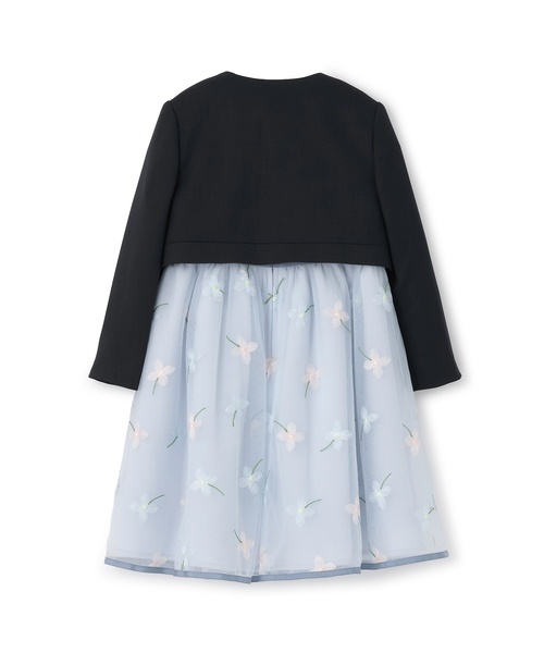 petit main（プティマイン）の「【フォーマル】フラワー刺しゅうOP+衿つきJKセット（スーツセット・キッズ・サックスブルー・110cm/130cm/120cm）」の9枚目の写真