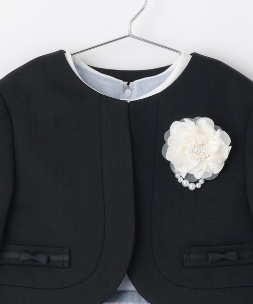 petit main（プティマイン）の「【フォーマル】フラワー刺しゅうOP+衿つきJKセット（スーツセット・キッズ・サックスブルー・110cm/130cm/120cm）」の11枚目の写真