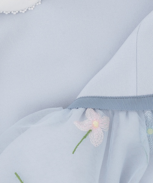 petit main（プティマイン）の「【フォーマル】フラワー刺しゅうOP+衿つきJKセット（スーツセット・キッズ・サックスブルー・110cm/130cm/120cm）」の20枚目の写真