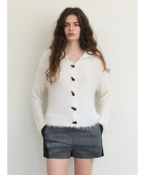 ETMON(エトモン)の「Fluffy Sailor Knit Cardigan, Ivory(カーディガン/ボレロ・レディース・その他・FREE)」の3枚目の写真