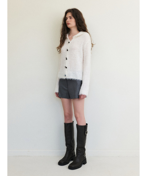ETMON(エトモン)の「Fluffy Sailor Knit Cardigan, Ivory(カーディガン/ボレロ・レディース・その他・FREE)」の4枚目の写真