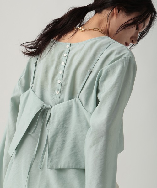 Elura(エルーラ)の「2Pセットブラウス/643322(シャツ/ブラウス・レディース・ホワイト/ブラウン/ライトグリーン・FREE)」の15枚目の写真