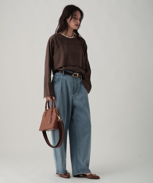 Elura(エルーラ)の「2Pセットブラウス/643322(シャツ/ブラウス・レディース・ホワイト/ブラウン/ライトグリーン・FREE)」の12枚目の写真