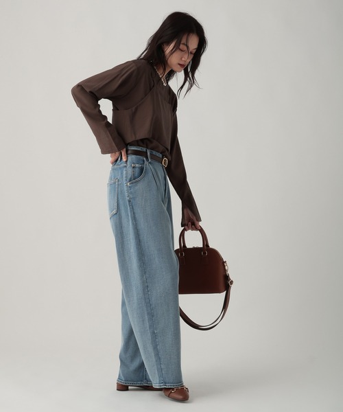 Elura(エルーラ)の「2Pセットブラウス/643322(シャツ/ブラウス・レディース・ホワイト/ブラウン/ライトグリーン・FREE)」の14枚目の写真