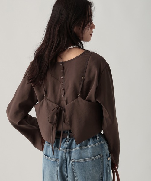 Elura(エルーラ)の「2Pセットブラウス/643322(シャツ/ブラウス・レディース・ホワイト/ブラウン/ライトグリーン・FREE)」の11枚目の写真