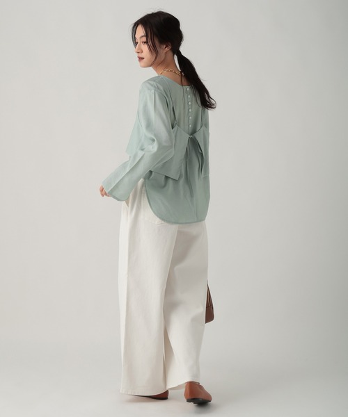 Elura(エルーラ)の「2Pセットブラウス/643322(シャツ/ブラウス・レディース・ホワイト/ブラウン/ライトグリーン・FREE)」の20枚目の写真