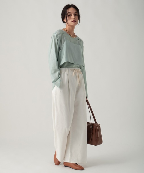 Elura(エルーラ)の「2Pセットブラウス/643322(シャツ/ブラウス・レディース・ホワイト/ブラウン/ライトグリーン・FREE)」の18枚目の写真