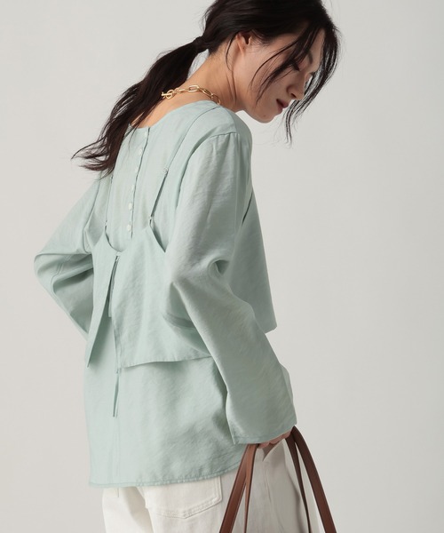 Elura(エルーラ)の「2Pセットブラウス/643322(シャツ/ブラウス・レディース・ホワイト/ブラウン/ライトグリーン・FREE)」の16枚目の写真