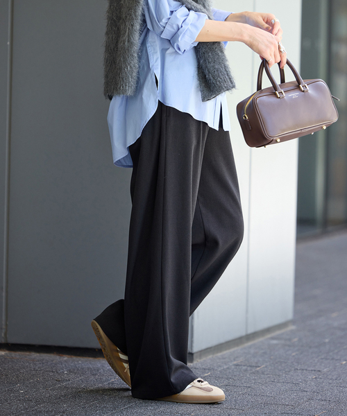 JOURNAL STANDARD（ジャーナルスタンダード）の「《追加》ライクストレッチワイドパンツ（その他パンツ・レディース・ブラック/アイボリー/ブラウン・36/38/40）」の22枚目の写真