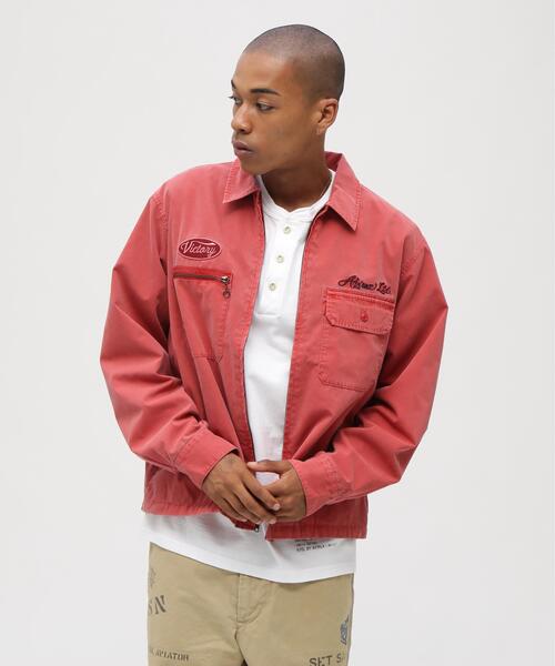AVIREX(アヴィレックス)の「《A.A.R.C》FADED EMB WORK JACKET / フェイド エンブロイダリー ワークジャケット / AVIREX / アヴィレックス(ブルゾン・メンズ・ライトグレー/レッド/その他3/チャコールグレー・L/2XL/XL/M)」の9枚目の写真
