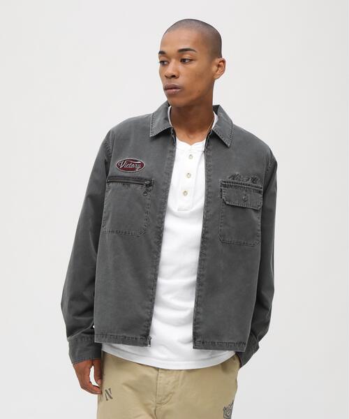 AVIREX(アヴィレックス)の「《A.A.R.C》FADED EMB WORK JACKET / フェイド エンブロイダリー ワークジャケット / AVIREX / アヴィレックス(ブルゾン・メンズ・ライトグレー/レッド/その他3/チャコールグレー・L/2XL/XL/M)」の18枚目の写真