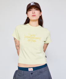 WM FN ドゥードゥル クロップド Tシャツ ライム