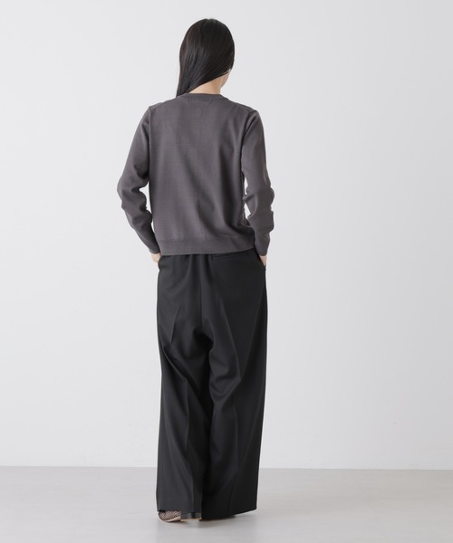 NANO universe（ナノユニバース）の「ハイウエストツータックワイドパンツ（スラックス・レディース・ライトベージュ/ブラック/グレー・FREE）」の22枚目の写真
