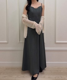 ラッフルフレアキャミワンピース
