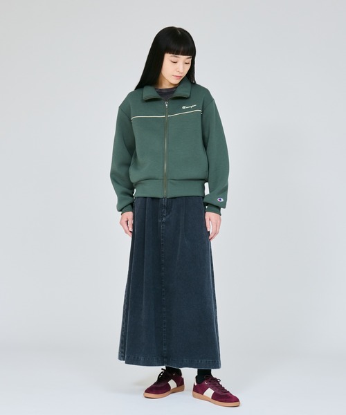 Champion（チャンピオン）の「【Champion/チャンピオン】レディース ジップスウェットカーディガン（カーディガン/ボレロ・レディース・ダークブラウン/ダークネイビー/アイボリー系/オリーブ・LARGE/MEDIUM）」の12枚目の写真