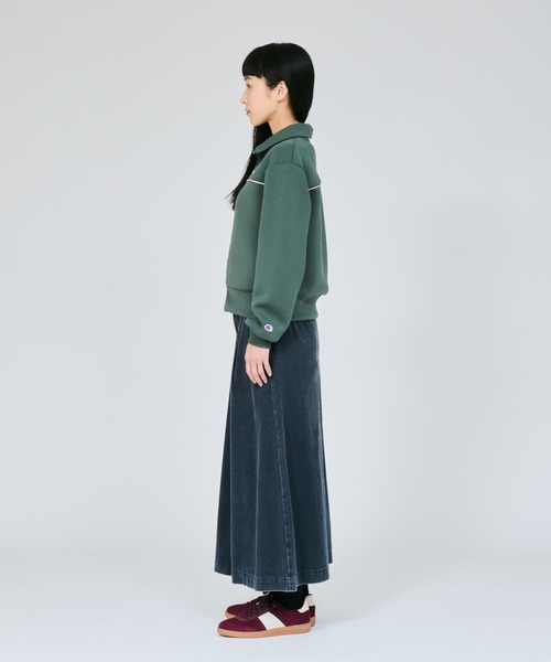Champion（チャンピオン）の「【Champion/チャンピオン】レディース ジップスウェットカーディガン（カーディガン/ボレロ・レディース・ダークブラウン/ダークネイビー/アイボリー系/オリーブ・LARGE/MEDIUM）」の11枚目の写真