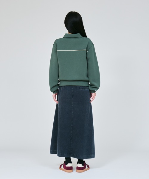 Champion（チャンピオン）の「【Champion/チャンピオン】レディース ジップスウェットカーディガン（カーディガン/ボレロ・レディース・ダークブラウン/ダークネイビー/アイボリー系/オリーブ・LARGE/MEDIUM）」の10枚目の写真