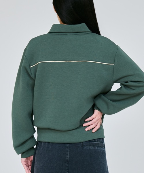 Champion（チャンピオン）の「【Champion/チャンピオン】レディース ジップスウェットカーディガン（カーディガン/ボレロ・レディース・ダークブラウン/ダークネイビー/アイボリー系/オリーブ・LARGE/MEDIUM）」の13枚目の写真