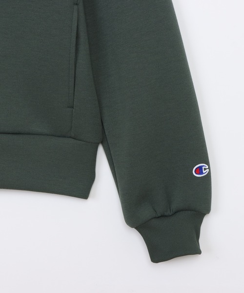 Champion（チャンピオン）の「【Champion/チャンピオン】レディース ジップスウェットカーディガン（カーディガン/ボレロ・レディース・ダークブラウン/ダークネイビー/アイボリー系/オリーブ・LARGE/MEDIUM）」の5枚目の写真
