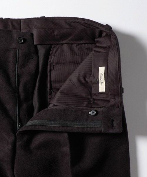Camoshita（カモシタ）の「＜Camoshita＞モールスキン １プリーツ スラックス（スラックス・メンズ・ブラック・48/46）」の6枚目の写真