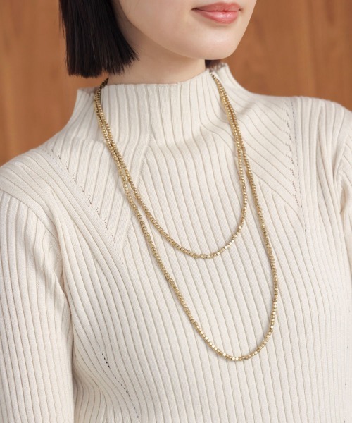 Bou Jeloud（ブージュルード）の「ビーズフリーネックレス（ネックレス・レディース・ブラウン/ゴールド・ONESIZE）」の20枚目の写真