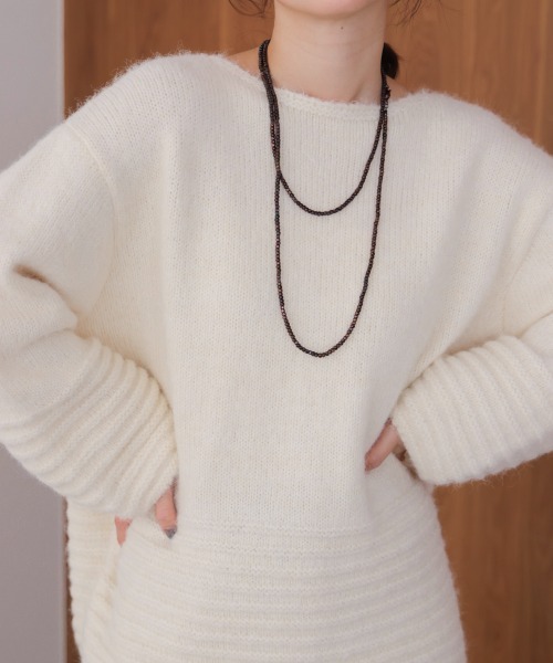 Bou Jeloud（ブージュルード）の「ビーズフリーネックレス（ネックレス・レディース・ブラウン/ゴールド・ONESIZE）」の3枚目の写真