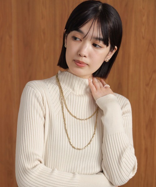 Bou Jeloud（ブージュルード）の「ビーズフリーネックレス（ネックレス・レディース・ブラウン/ゴールド・ONESIZE）」の13枚目の写真