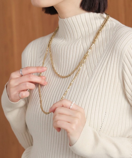 Bou Jeloud（ブージュルード）の「ビーズフリーネックレス（ネックレス・レディース・ブラウン/ゴールド・ONESIZE）」の14枚目の写真