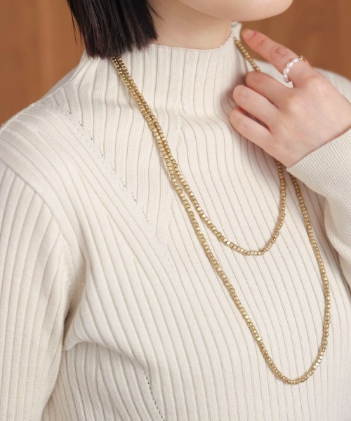 Bou Jeloud（ブージュルード）の「ビーズフリーネックレス（ネックレス・レディース・ブラウン/ゴールド・ONESIZE）」の18枚目の写真