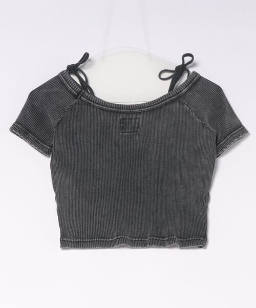 DC（ディーシー）の「DC/ディーシー 半袖 Tシャツ ショート丈 LST262308（Tシャツ/カットソー・レディース・ブラック/ホワイト/スミクロ・M/S）」の4枚目の写真