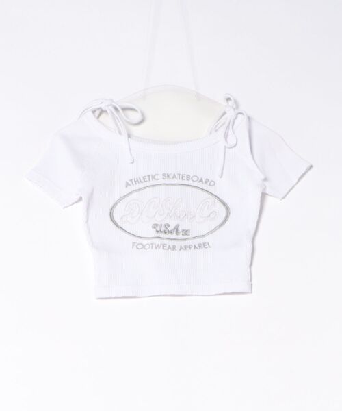 DC（ディーシー）の「DC/ディーシー 半袖 Tシャツ ショート丈 LST262308（Tシャツ/カットソー・レディース・ブラック/ホワイト/スミクロ・M/S）」の13枚目の写真