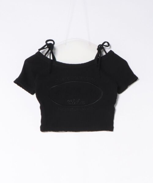 DC（ディーシー）の「DC/ディーシー 半袖 Tシャツ ショート丈 LST262308（Tシャツ/カットソー・レディース・ブラック/ホワイト/スミクロ・M/S）」の14枚目の写真
